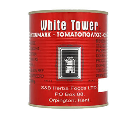 White tower tomato paste 12 x 850g
